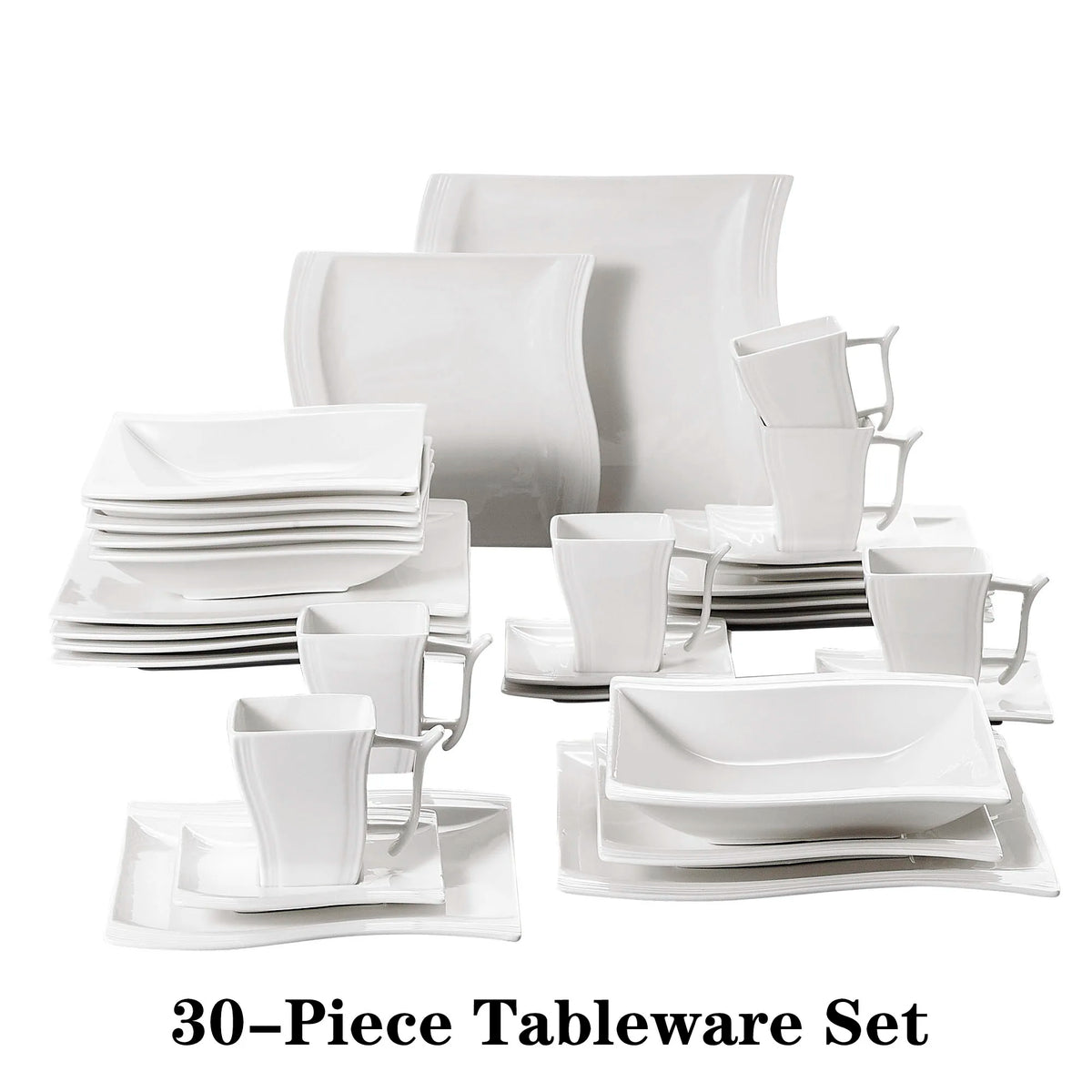 Malacasa Premium Porcelain Dinner Set For Home And Restaurant Dining