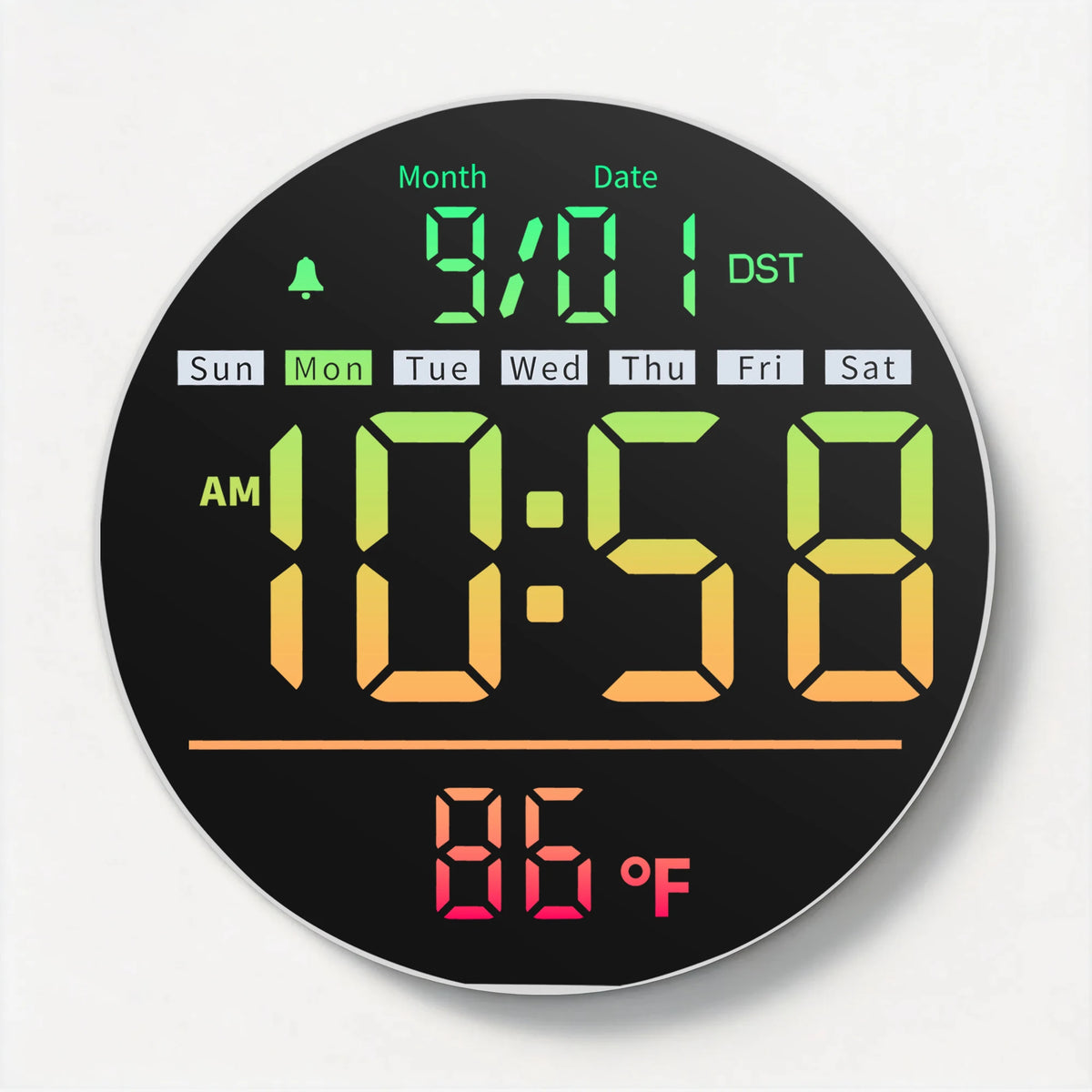 LED Digital Wall Clock Featuring Timer Temperature And Night Light