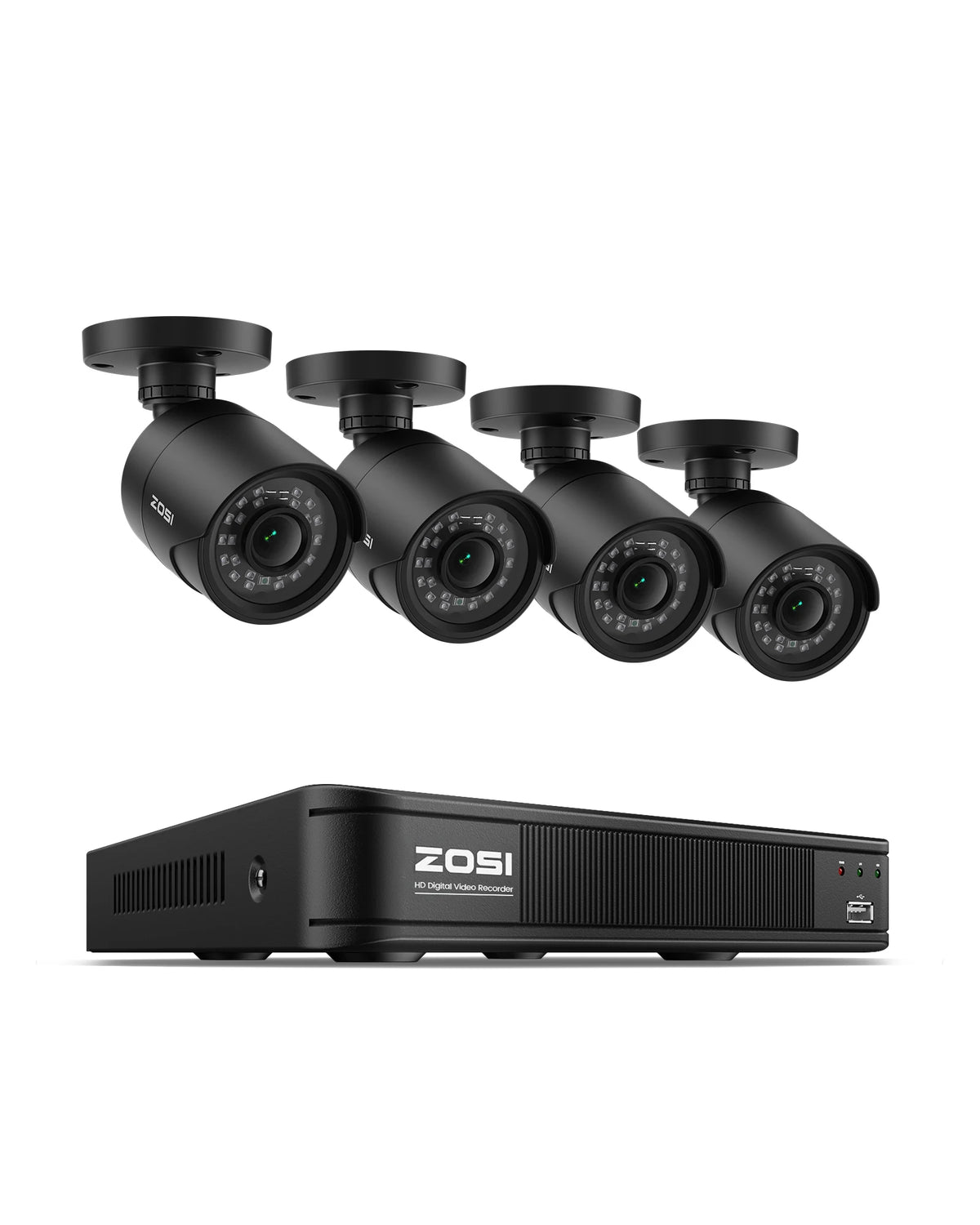 Zosi 1080P Security Camera System With H265 Plus Dvr Kit