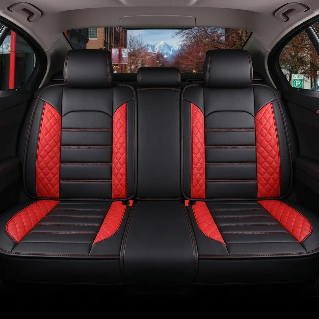Leather Car Seat Covers Full Set for Honda with Cushions