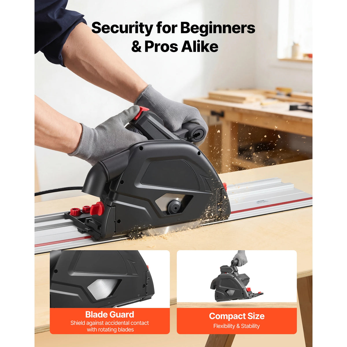 Succebuy 6.5-Inch Plunge Cut Track Saw Circular Saw