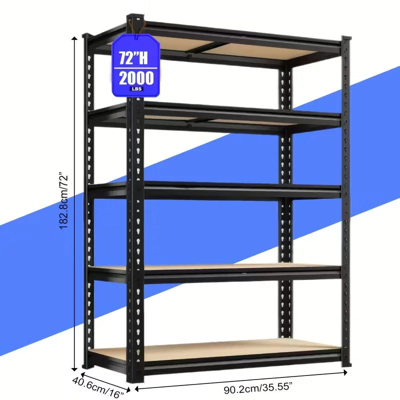 Sarenzoon Adjustable Metal Commercial Storage Rack Shelving