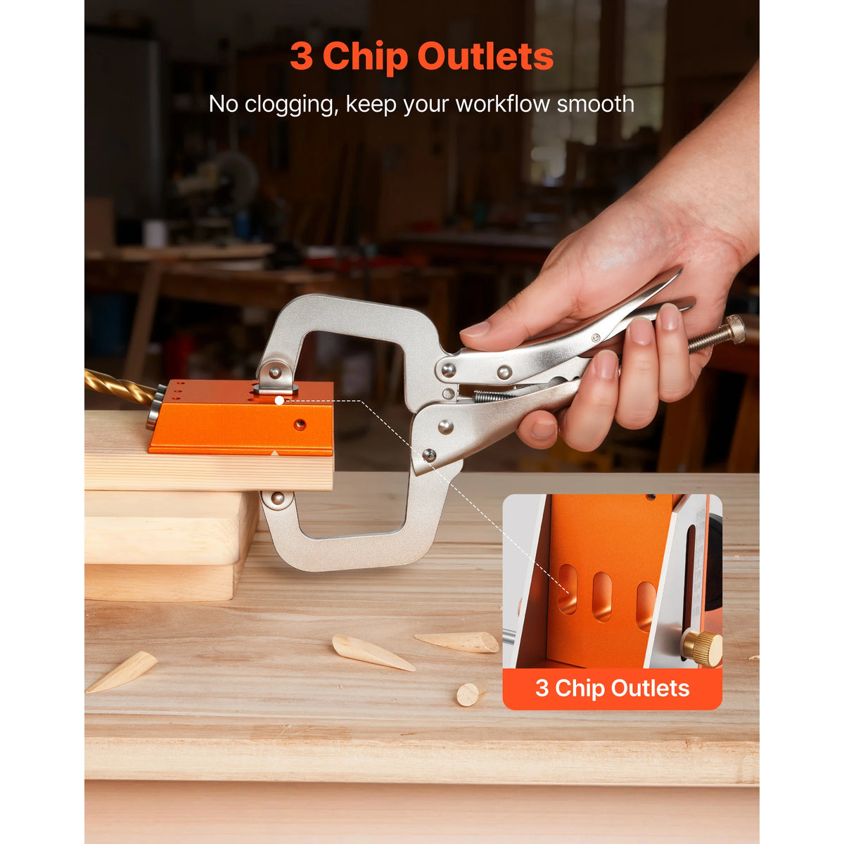 SucceBuy Pocket Hole Jig Kit Adjustable With Case And Bits