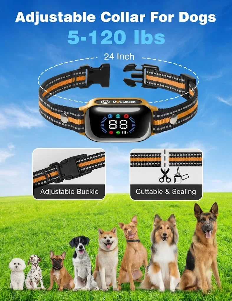 PaiPaitek 2in1 Waterproof Anti Bark Shock Remote Dog Training Collar