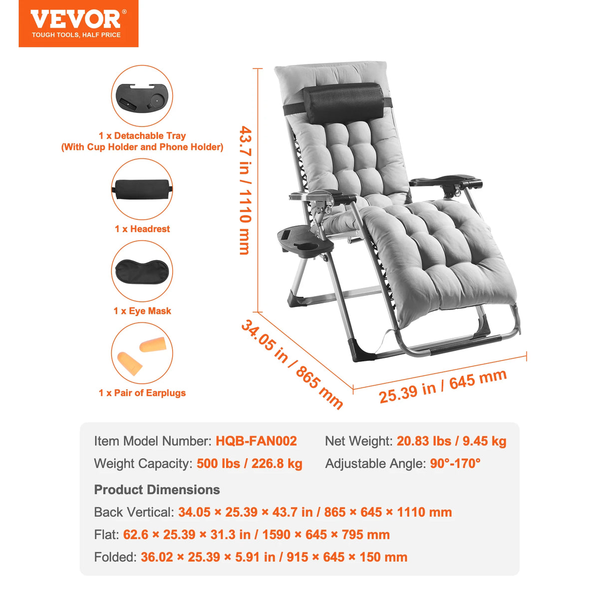 Zero Gravity Recliner Chair With Cushion Footrest And Cupholder