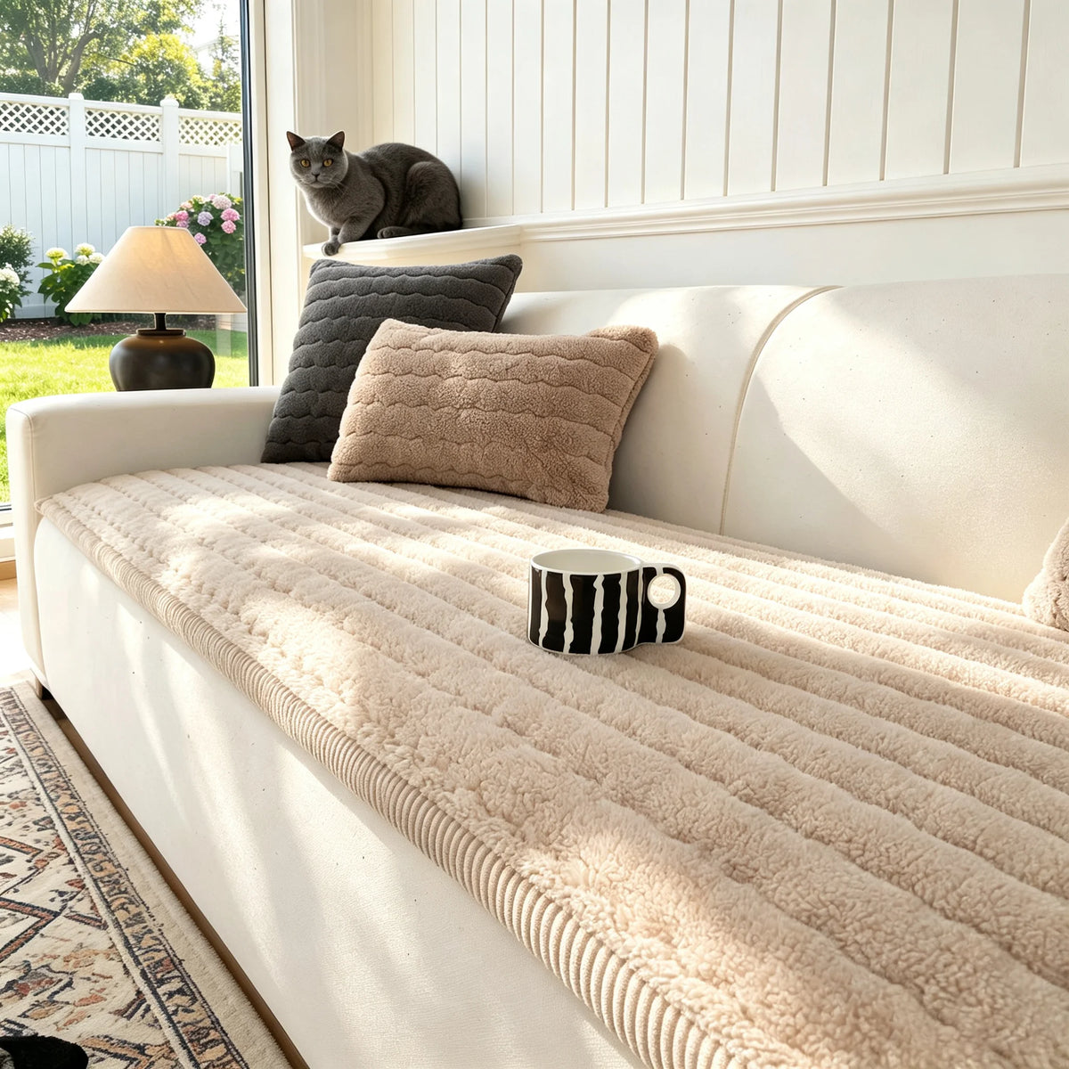 Durable Velvet Non Slip Decorative Home Sofa Cushion