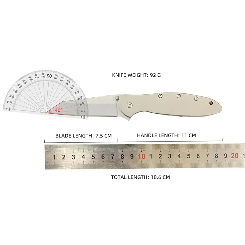 DIY Tanto Blade Folding Outdoor EDC Camping Hunting Knife