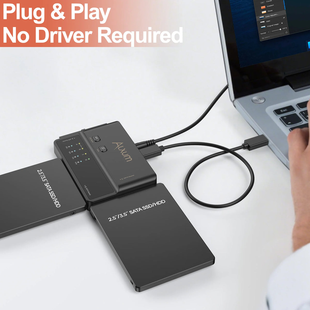 S1235C USB-C 5Gbps Dual HDD Dock For MacBook