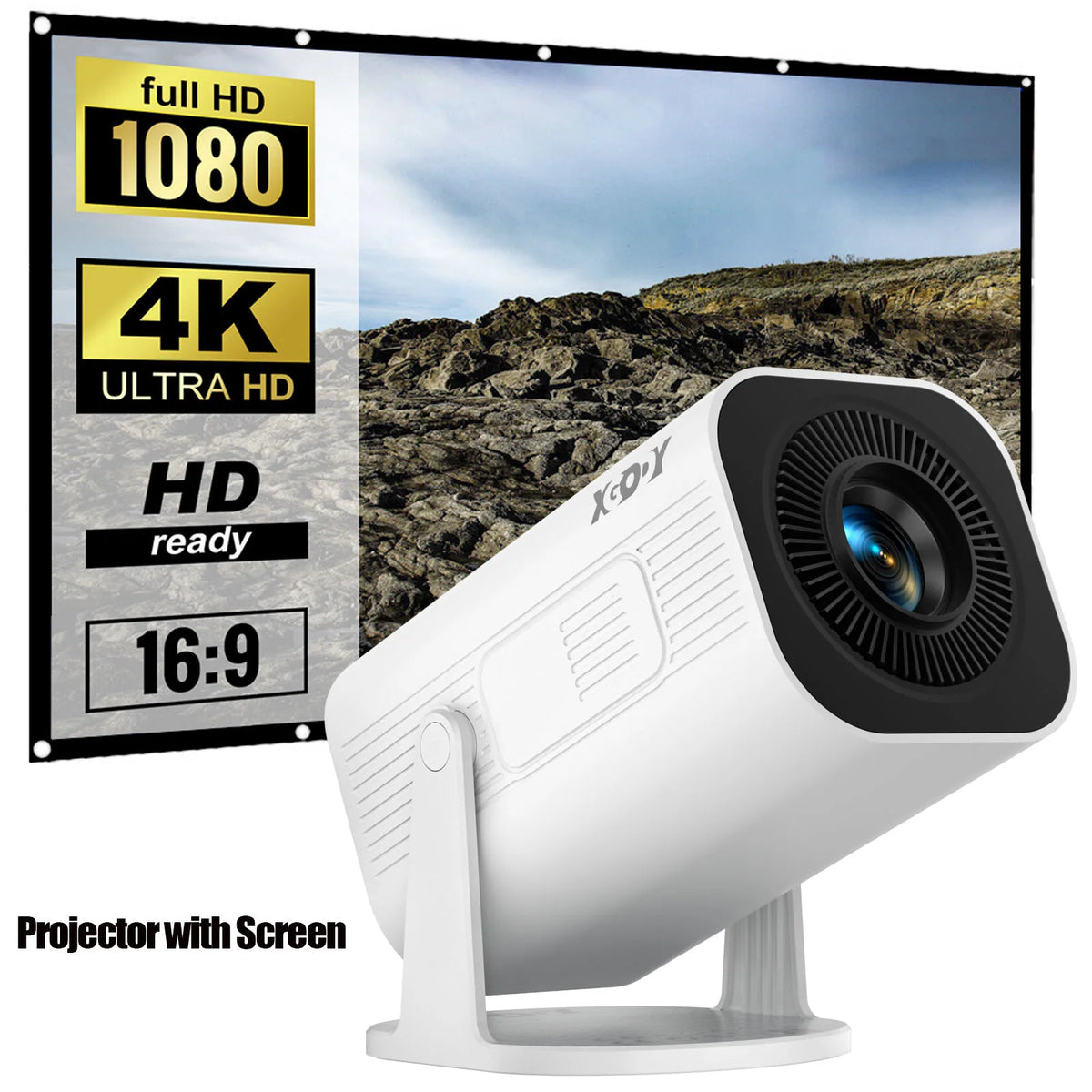 XGODY 4K Mini Projector With Android And Bluetooth Support