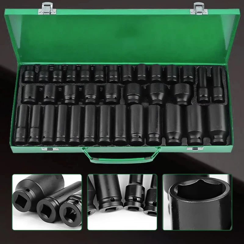 35pcs Professional Heavy Duty Pneumatic Tool Kit With Air Gun