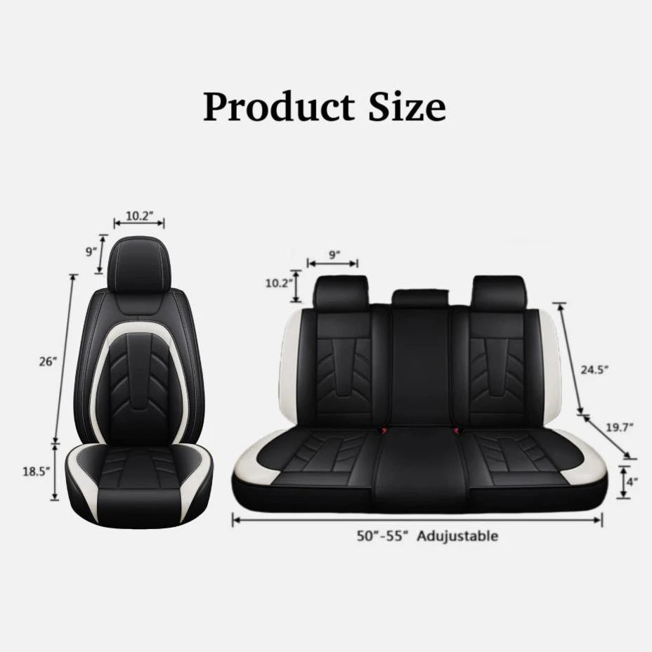 Premium Napa Leather Full Set Car Seat Covers For Toyota Vehicles