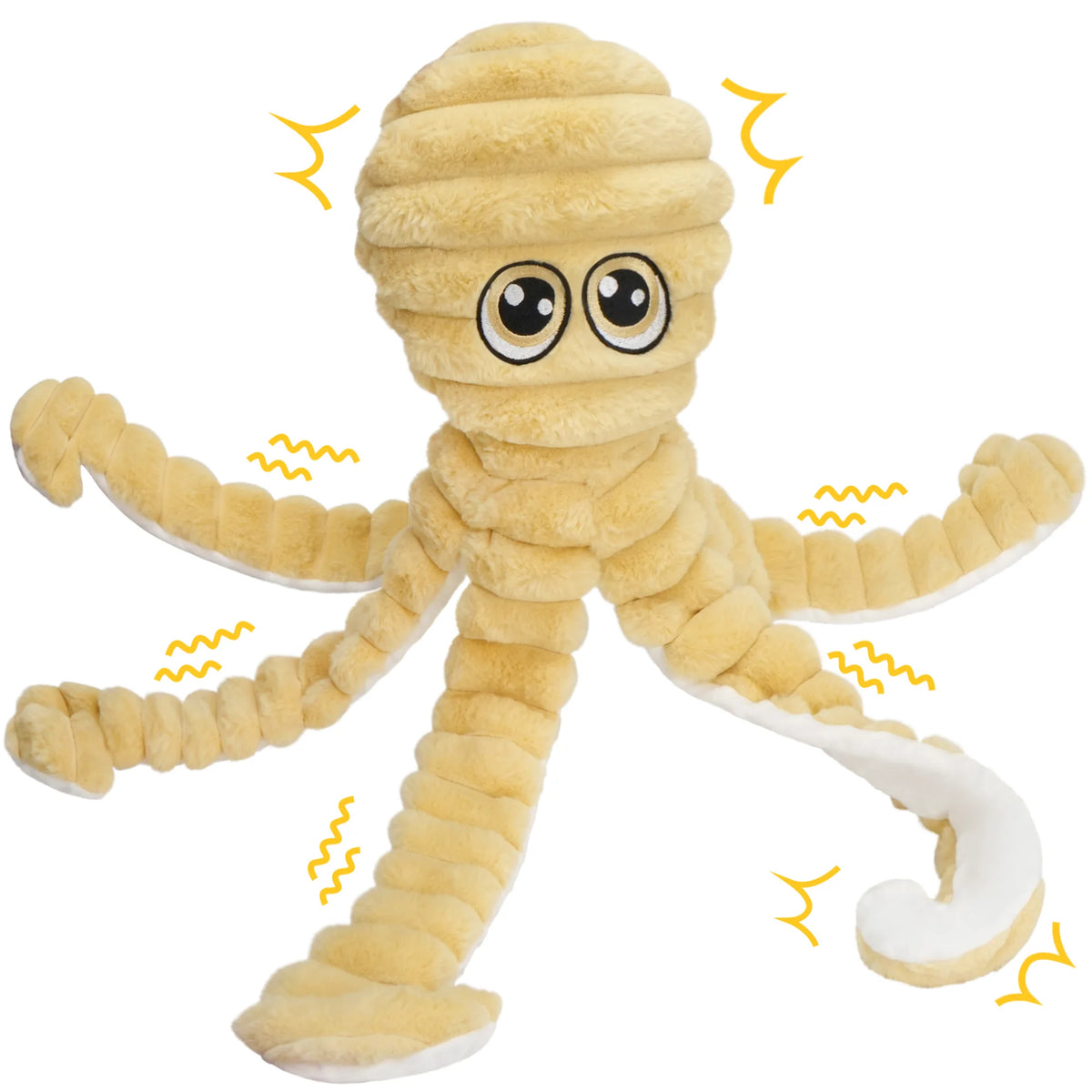 Octopus Design Pet Grinding Teeth Squeaky Plush Dog Toy