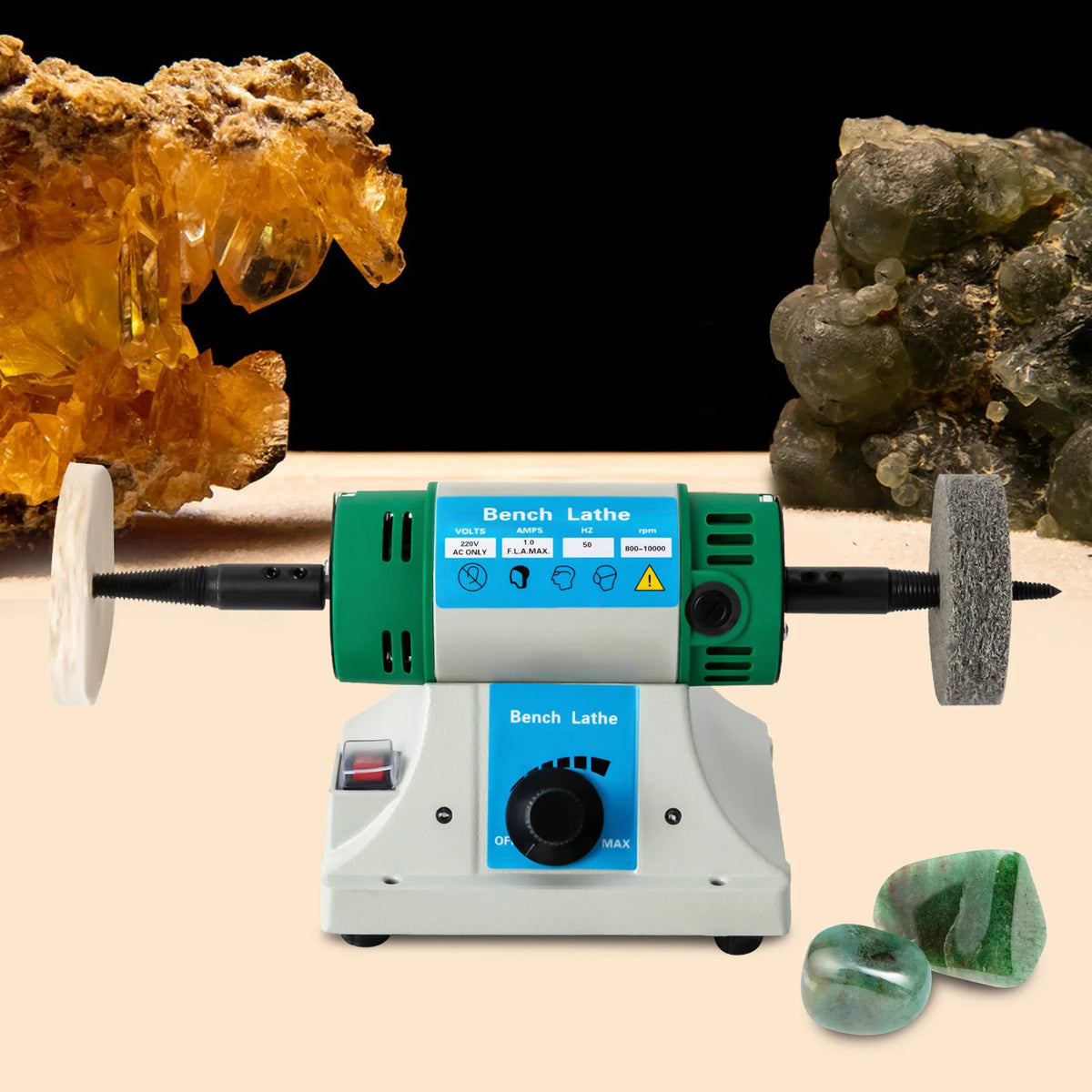 CNCEST Polishing Machine Desktop Lathe Grinding Jewelry Metal Jade Polisher