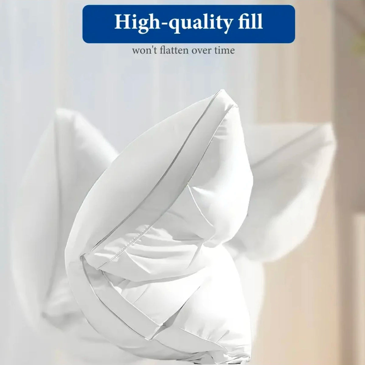 Hotel Quality Ergonomic Pillow For Back Side And Stomach Sleepers