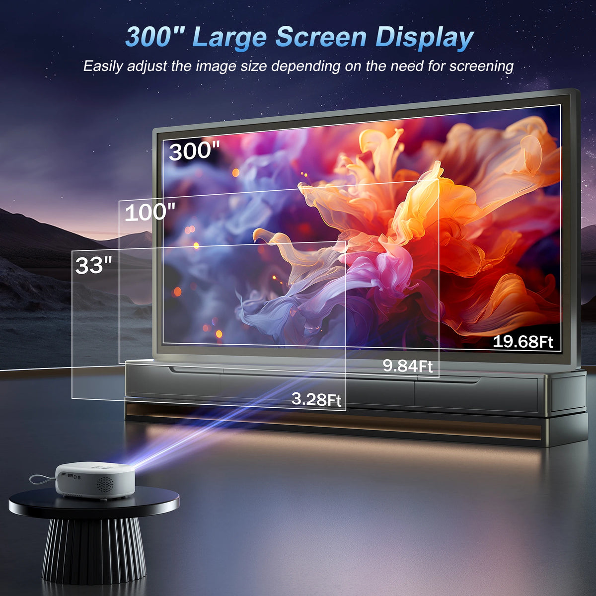 Portable Native Full HD Projector With Bluetooth And WiFi