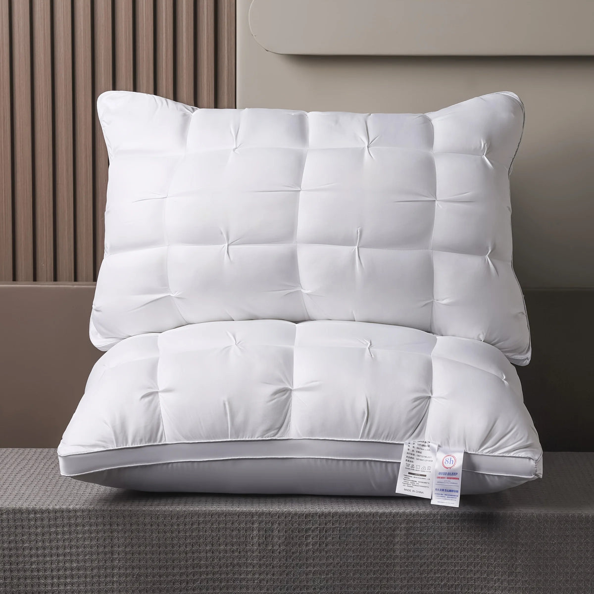Hotel Quality Ergonomic Pillow For Back Side And Stomach Sleepers