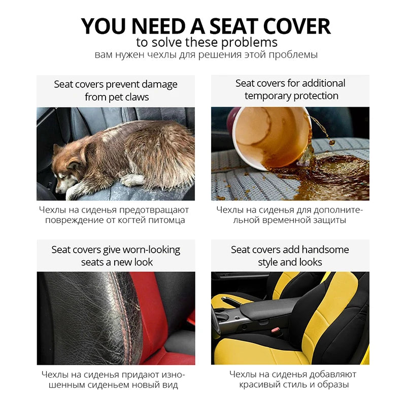 AUTOYOUTH Universal Car Seat Cover Airbag Compatible Ventilated Cloth