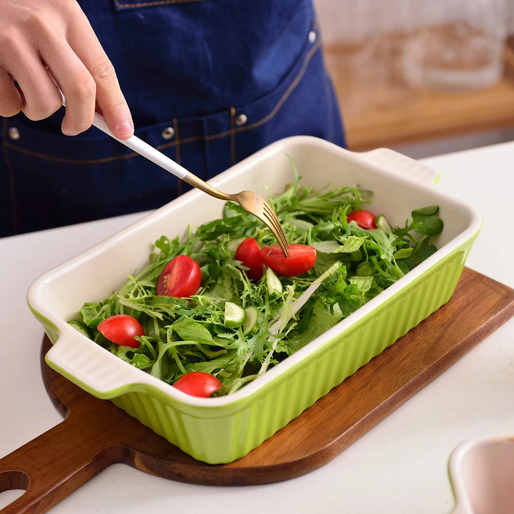 Malacasa 4-Piece Ceramic Baking Dish Plate Set For Lasagna