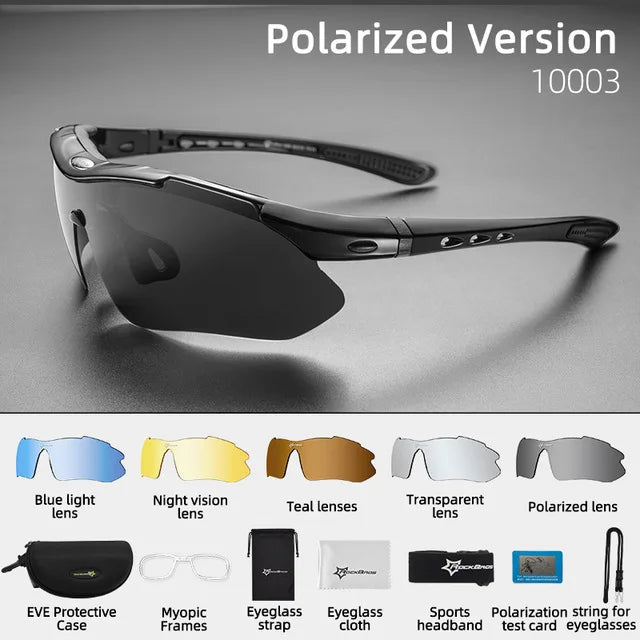 ROCKBROS Photochromic Cycling Sunglasses With Polarized UV400 Lenses