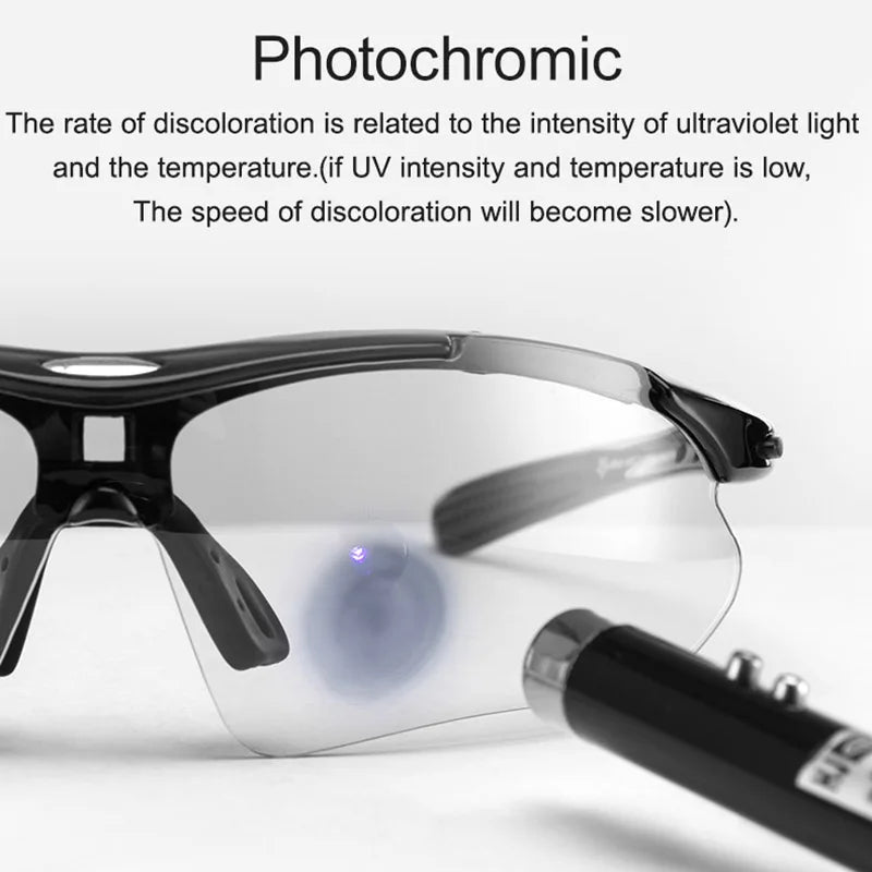 ROCKBROS Photochromic Cycling Sunglasses With Polarized UV400 Lenses