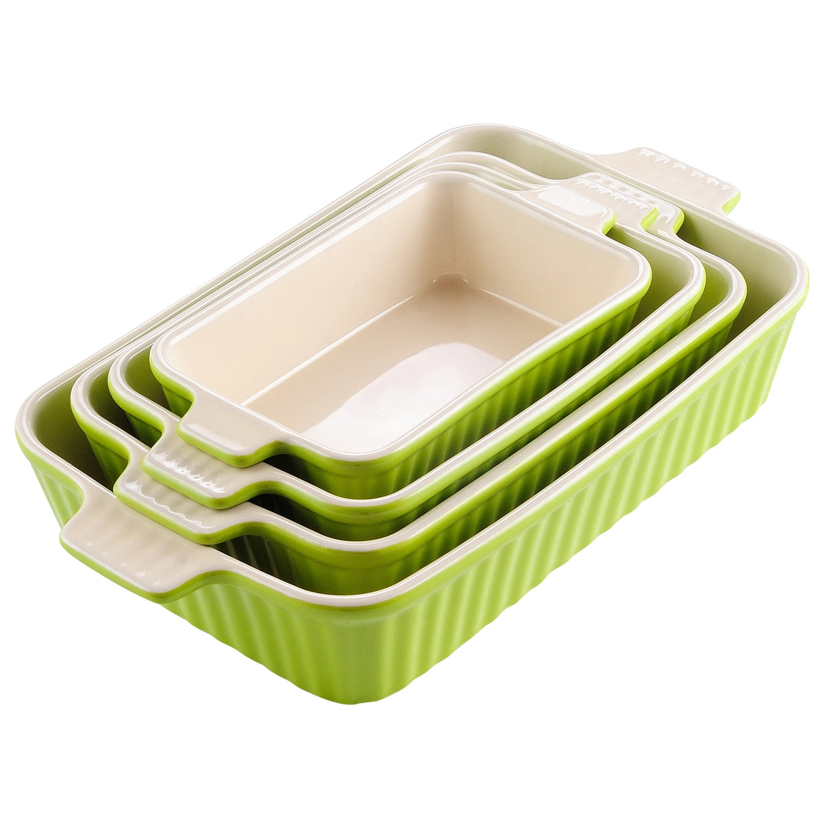 Malacasa 4-Piece Ceramic Baking Dish Plate Set For Lasagna