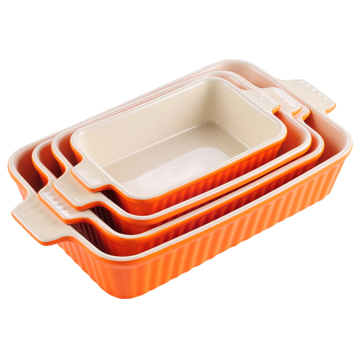 Malacasa 4-Piece Ceramic Baking Dish Plate Set For Lasagna