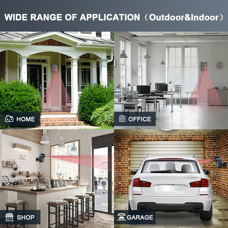 HTZSAFE Wireless Driveway Security Alarm With PIR Motion Sensor