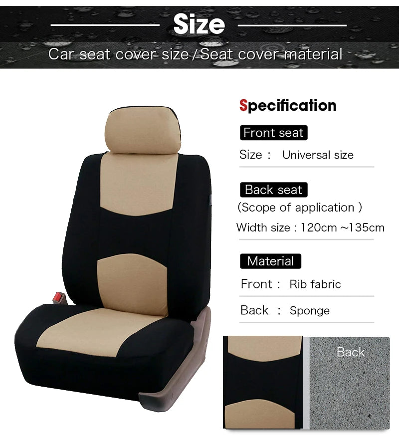 AUTOYOUTH Universal Car Seat Cover Airbag Compatible Ventilated Cloth