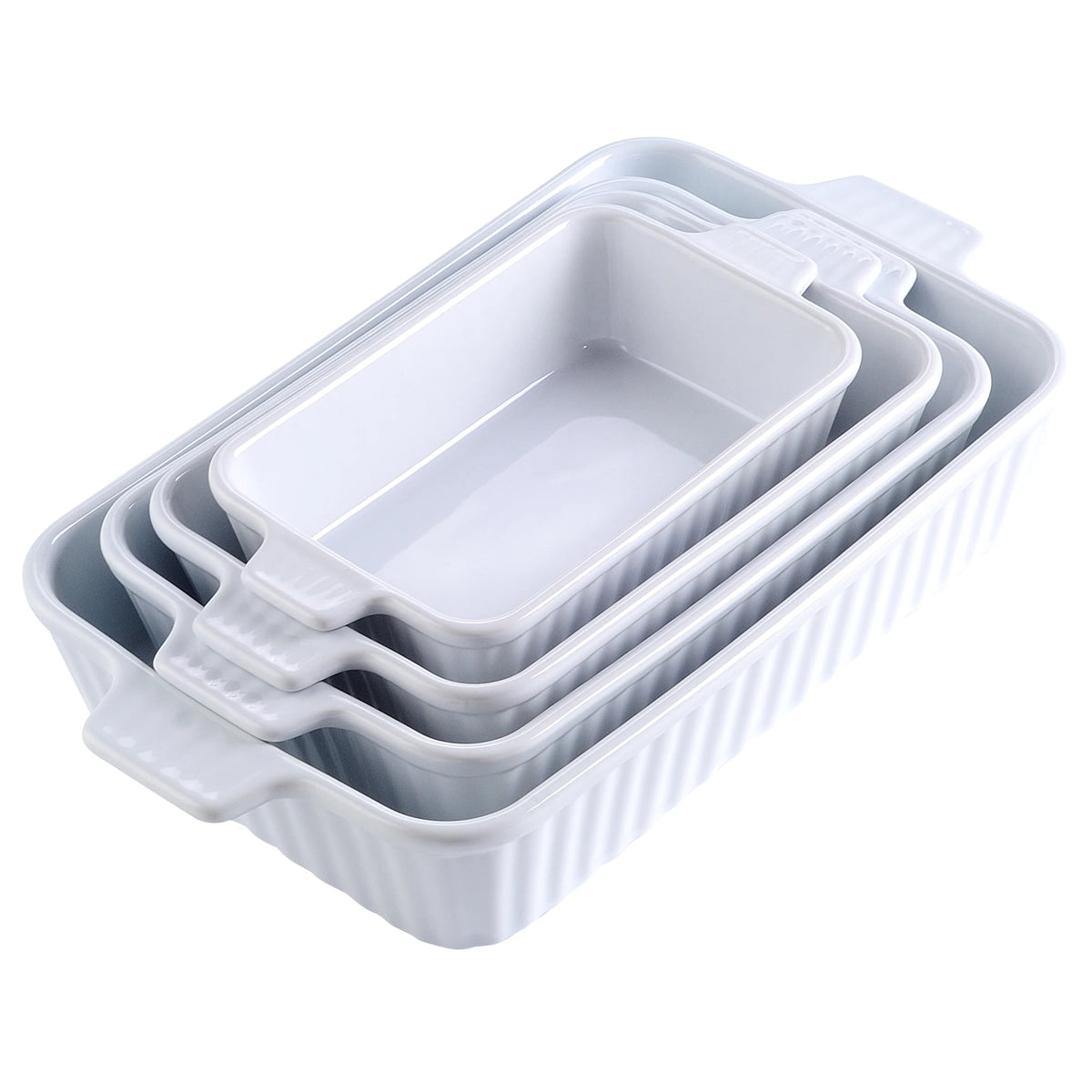 Malacasa 4-Piece Ceramic Baking Dish Plate Set For Lasagna