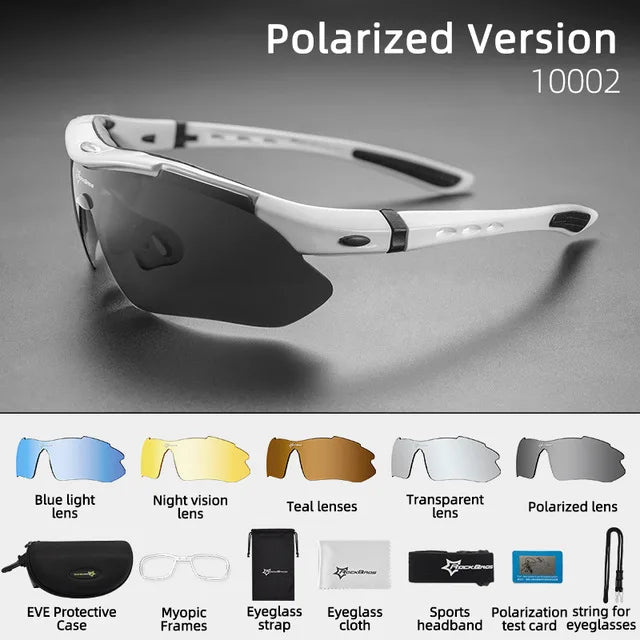 ROCKBROS Photochromic Cycling Sunglasses With Polarized UV400 Lenses