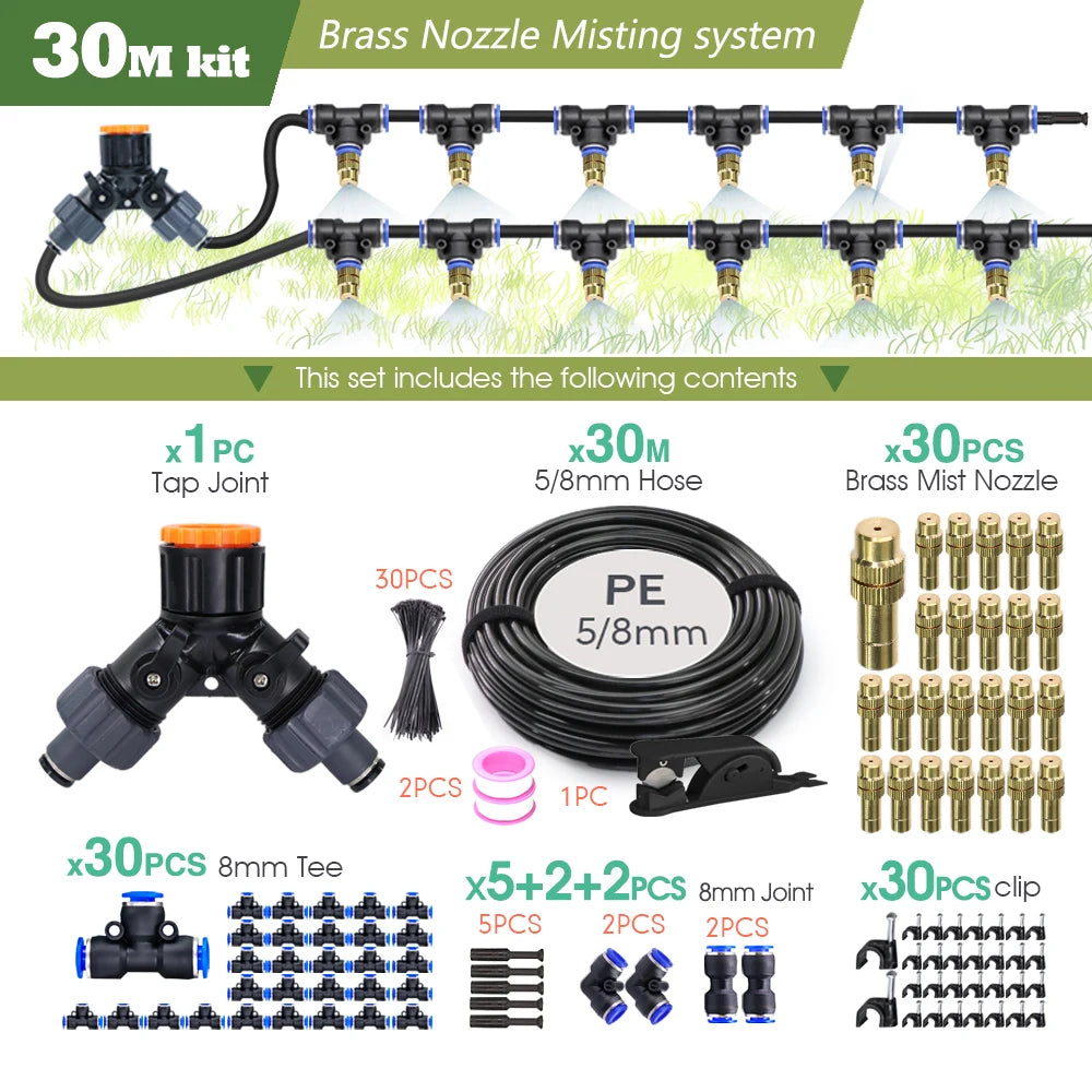 RBCFHI Garden Adjustable Mist Nozzle Irrigation System