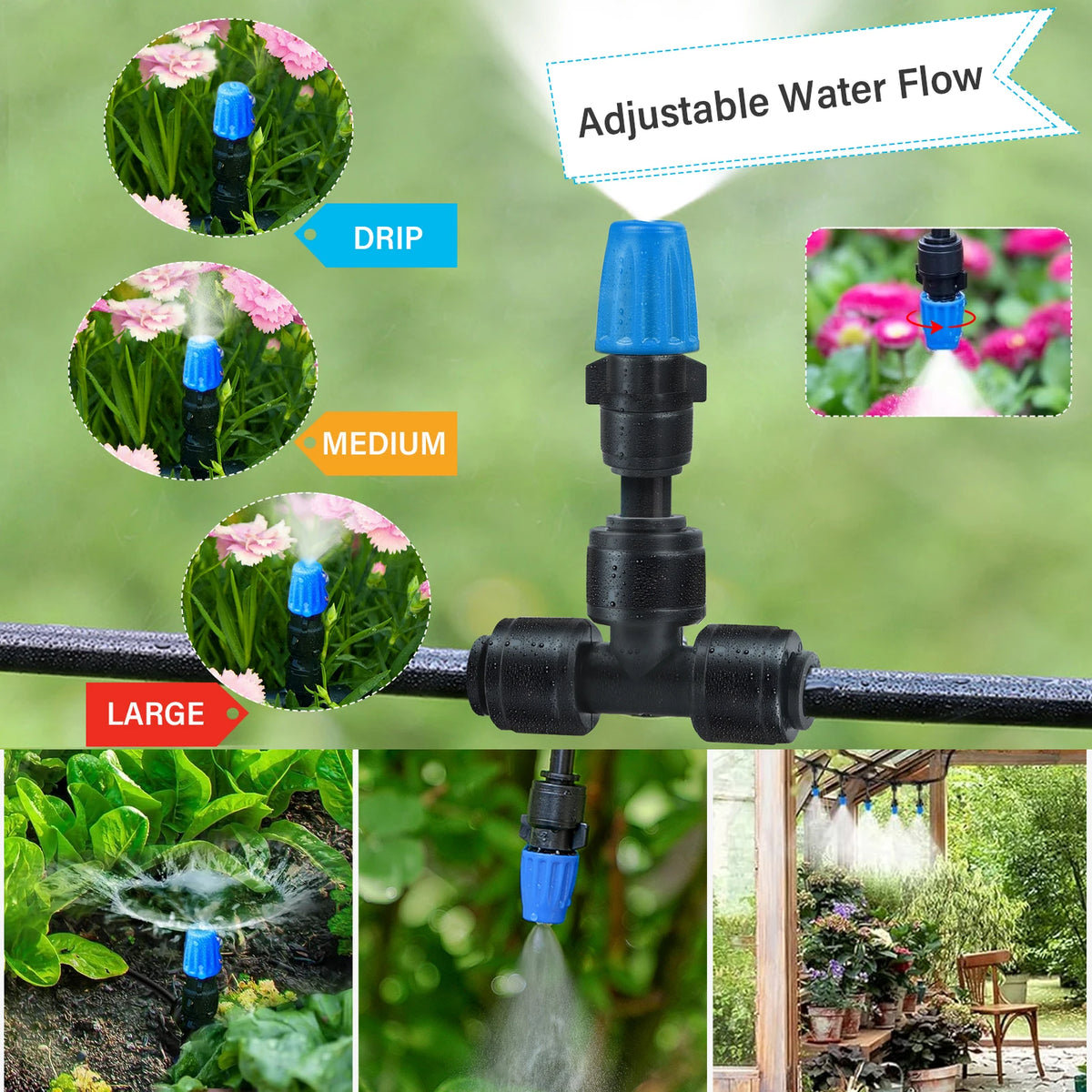 Automatic Drip Irrigation System Kit With Quick Connect Fittings
