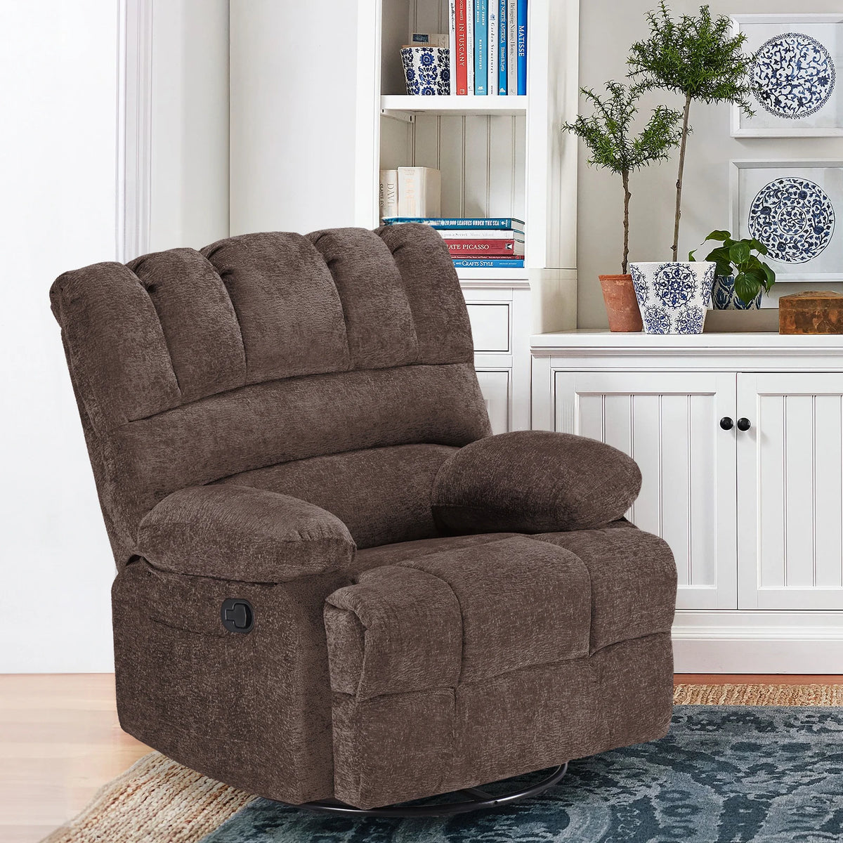 Farini Modern Swivel Rocker Recliner Chair For Living Room