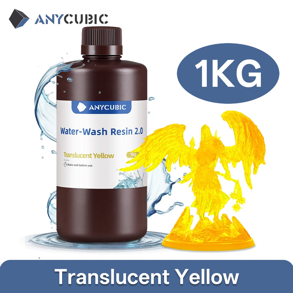 AnyCubic Water Washable 405nm UV Resin For 3D Printers