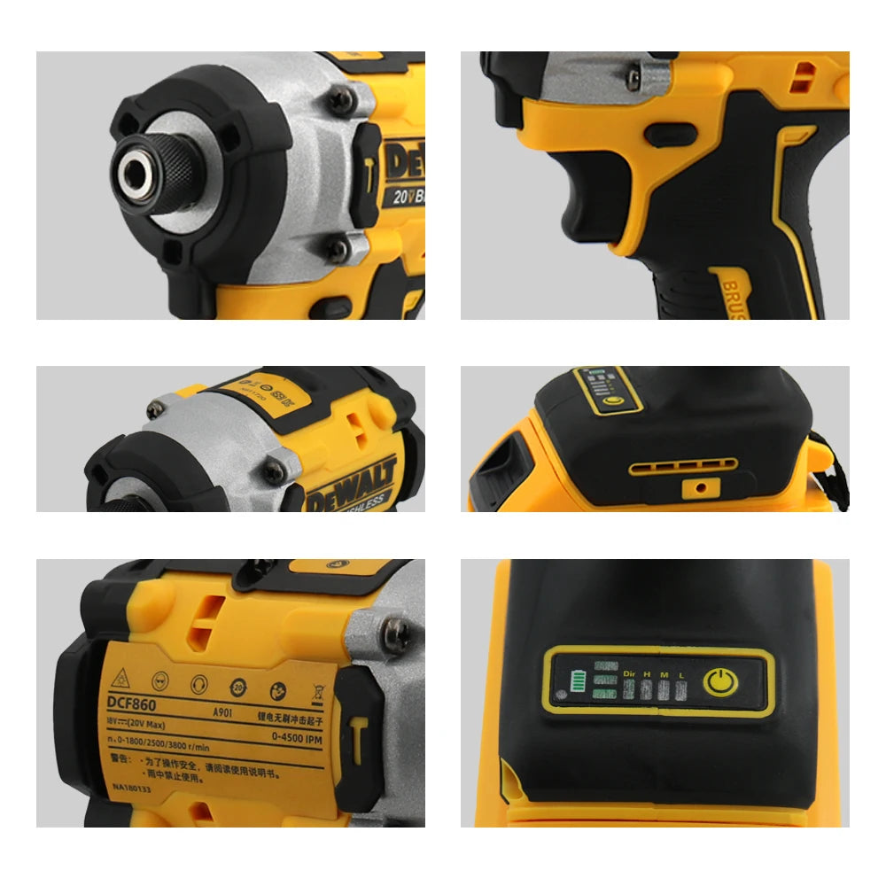 Dewalt DCF860 Cordless Brushless Impact Driver 20V 282Nm Lightweight