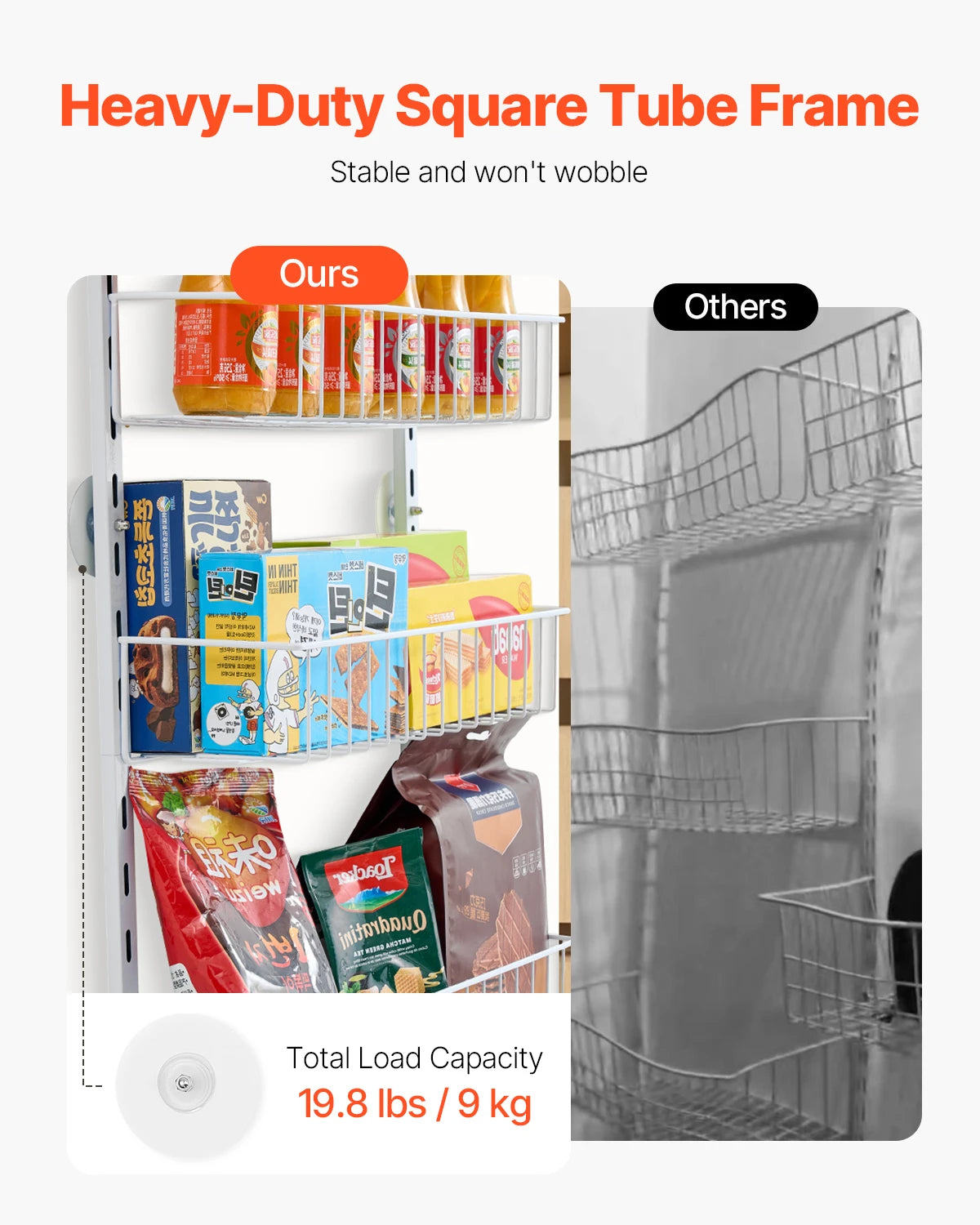 SucceBuy Heavy Duty Over The Door Pantry Spice Rack