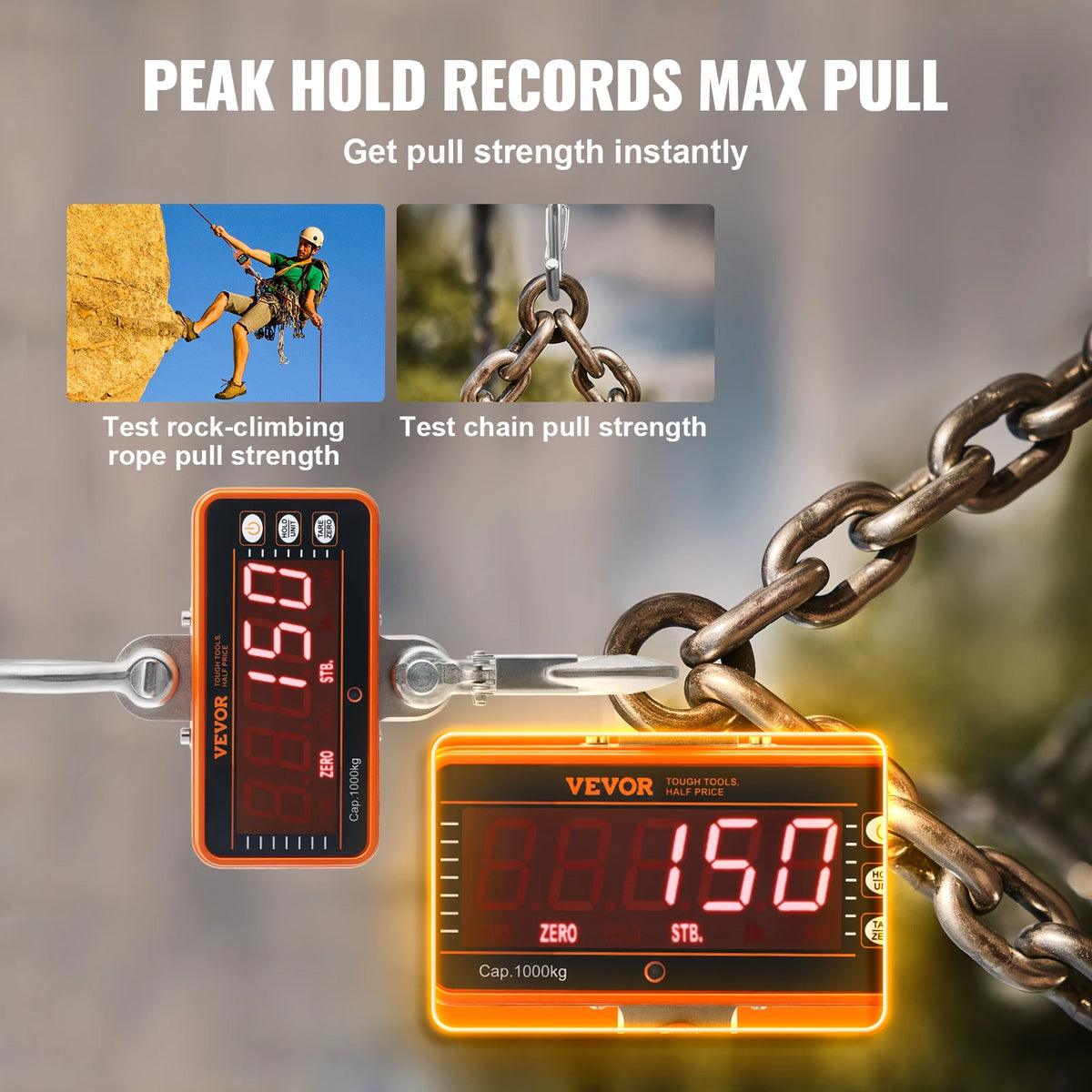 SucceBuy 1000 Kg Digital Crane Scale With Remote Control LED Screen