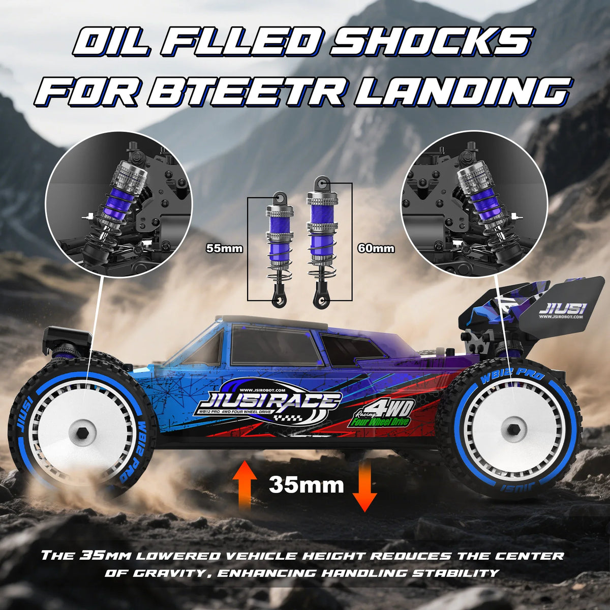 JIUSI Brushless High Speed 4WD Offroad RC Car Racer