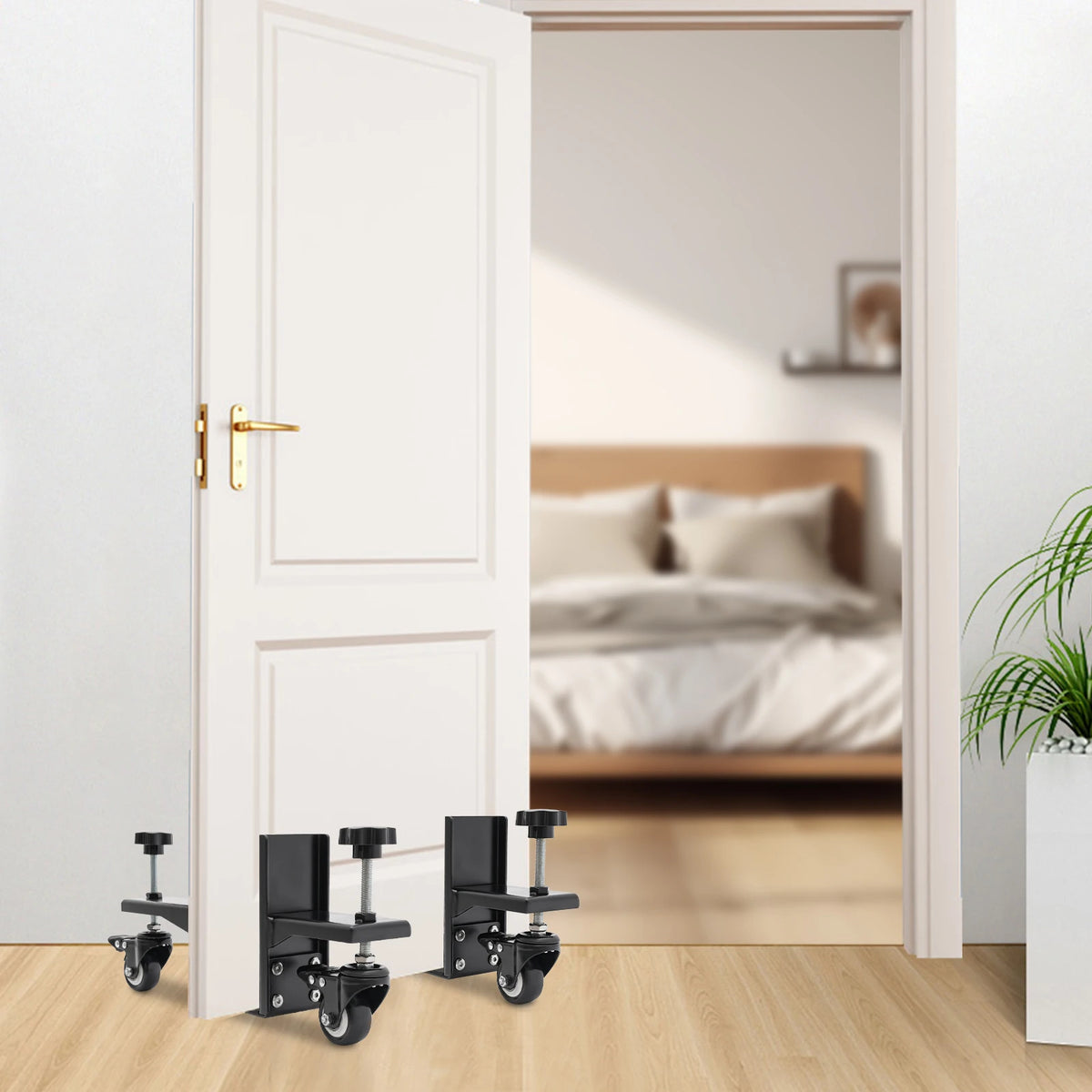 2pcs Door Installation Tools Portable Home Door Positioning fixture w/Pressure Plate Holder for Doors with  thickness of 1-2.375in