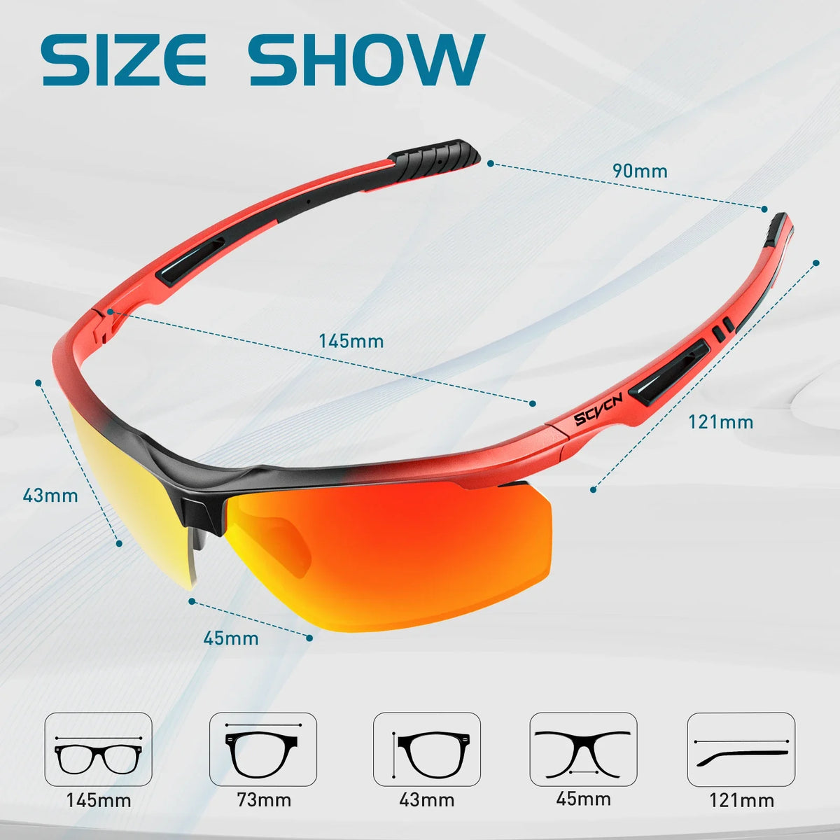 SCVCN Polarized Cycling Sunglasses UV400 Sports Eyewear for All Riders