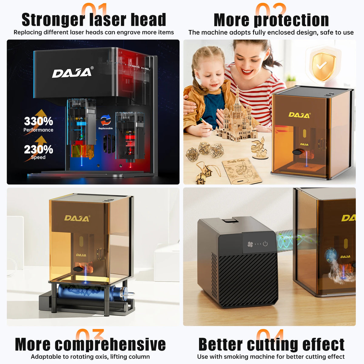 DAJA DJ6 Pro Laser Engraver for Metal Wood Acrylic Jewelry