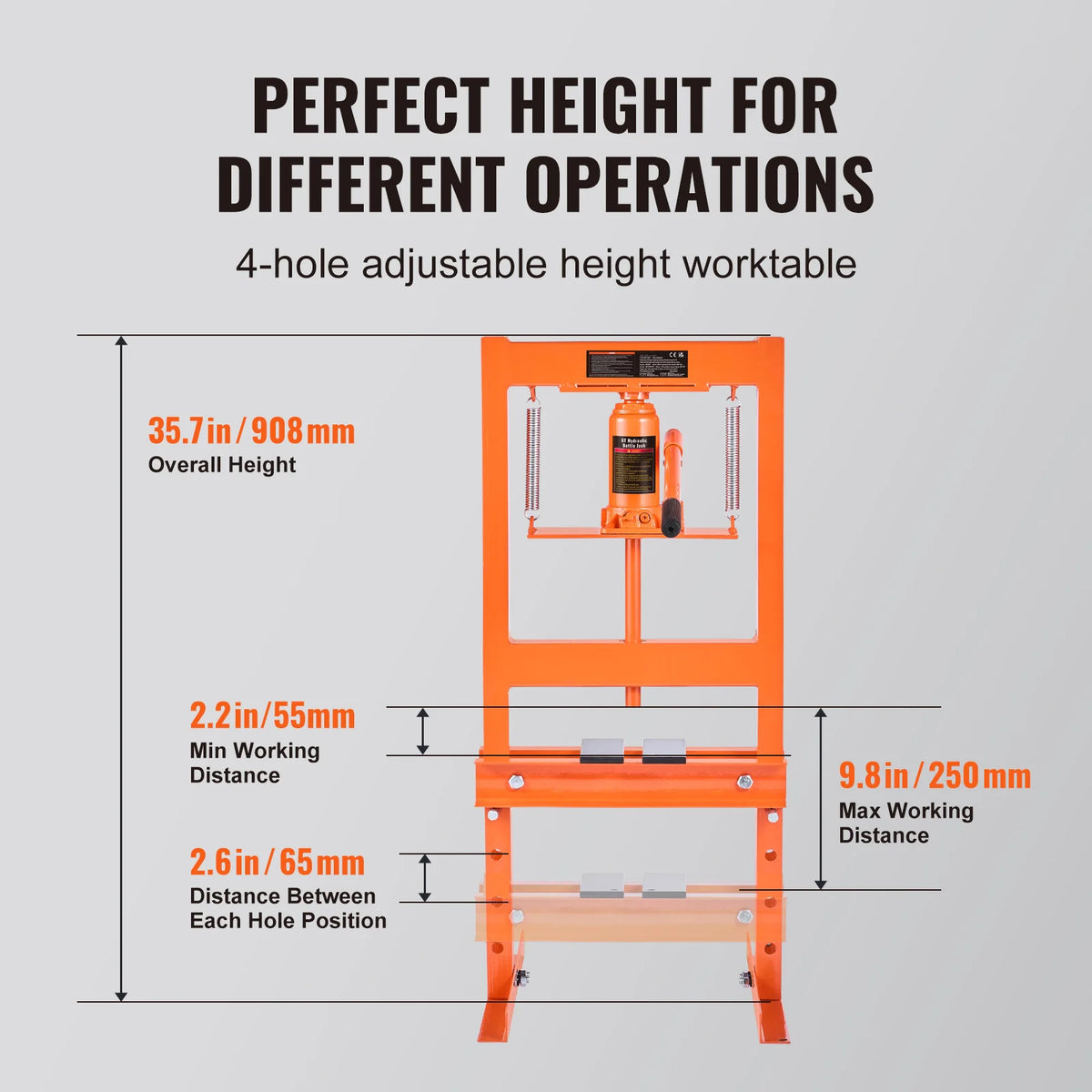 SucceBuy Hydraulic Shop Press H Frame For Garage Workshop