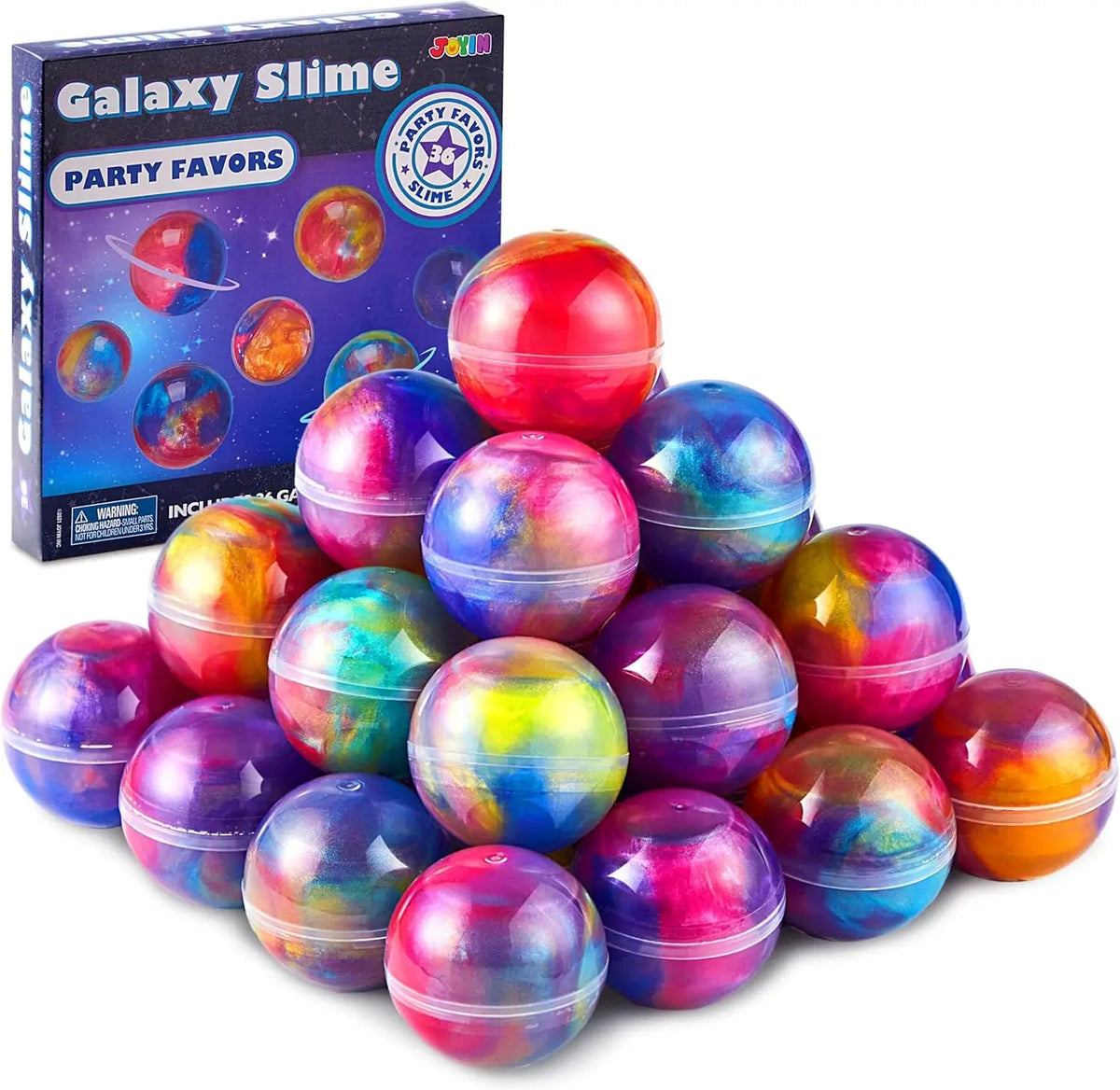 Galaxy Slime Cup Party Favors 36 Pack Stretchy Safe Classroom