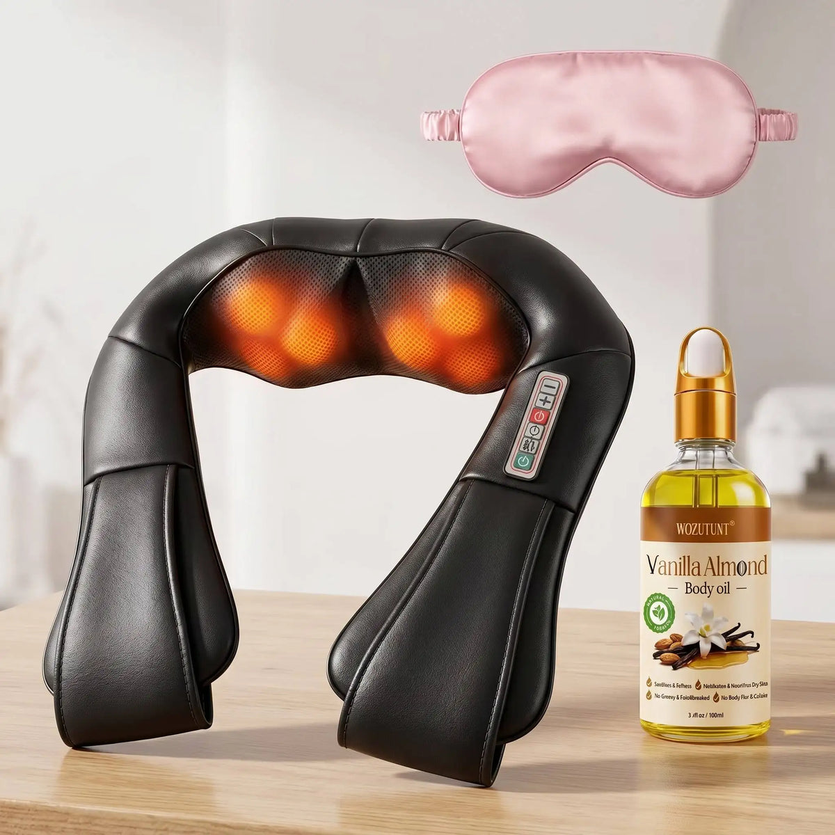 Heated Shiatsu Neck and Shoulder Massager for Deep Tissue Relief