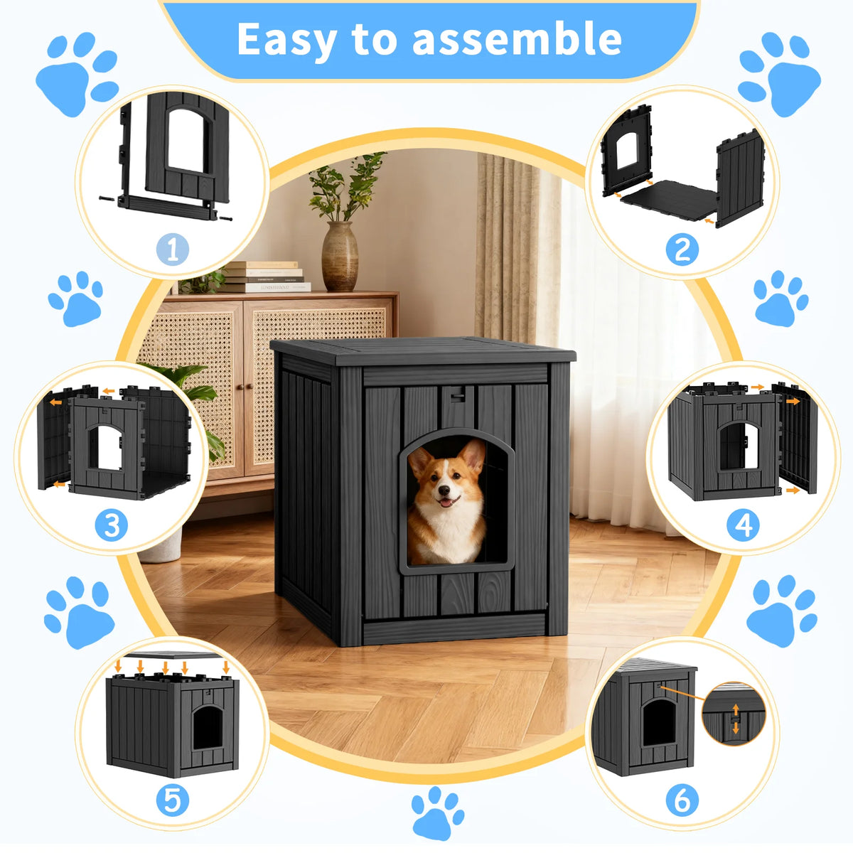 Resin Cat House End Table Two In One Waterproof Kennel