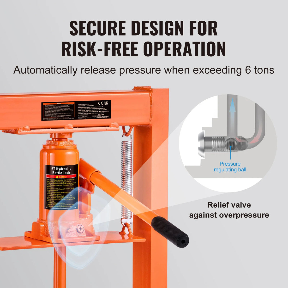 SucceBuy Hydraulic Shop Press H Frame For Garage Workshop