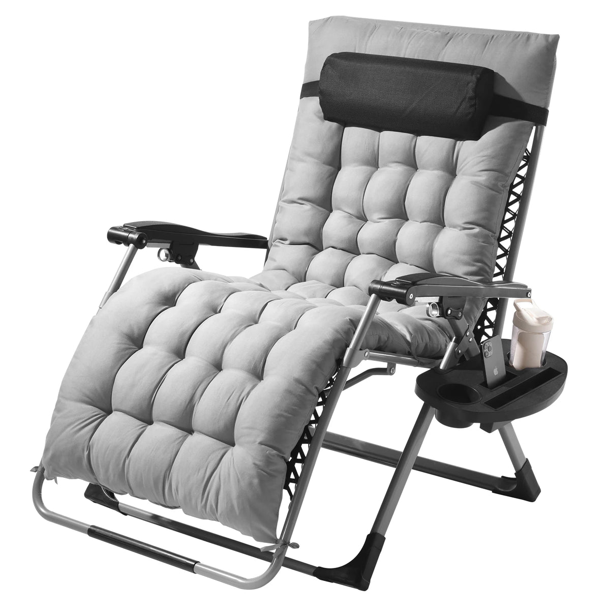 Zero Gravity Recliner Chair With Cushion Footrest And Cupholder