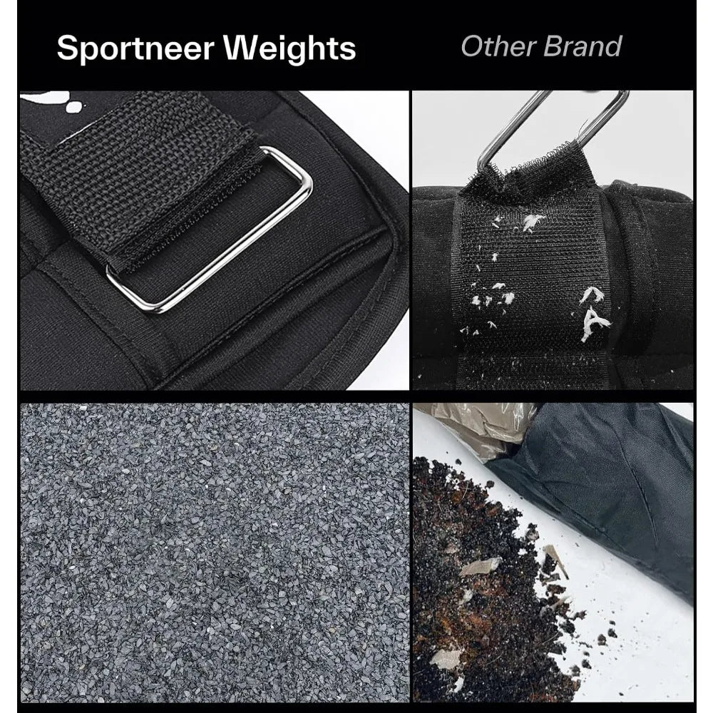 Adjustable Ankle Weights With Removable Sandbags For Walking Fitness