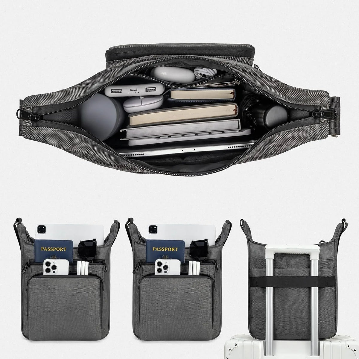Kabaqoo Anti Theft Waterproof Sling Backpack Crossbody Bag