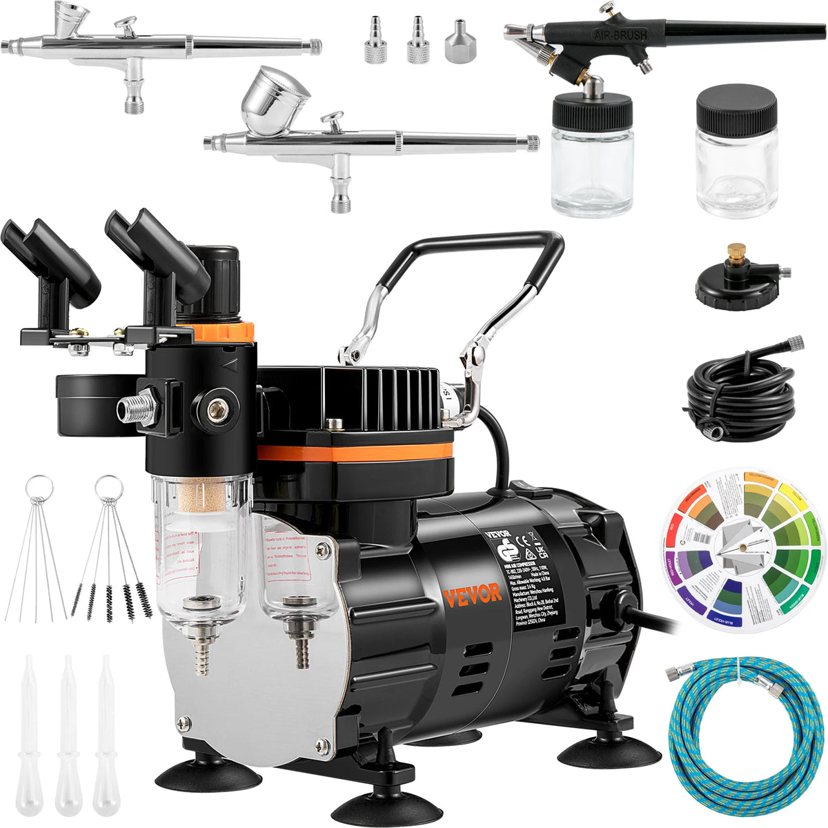 SucceBuy Professional Dual-Action Airbrush 120W Electric Spray Gun Air Brush Painting Set Art Nail Tattoo Makeup Model Sprayer